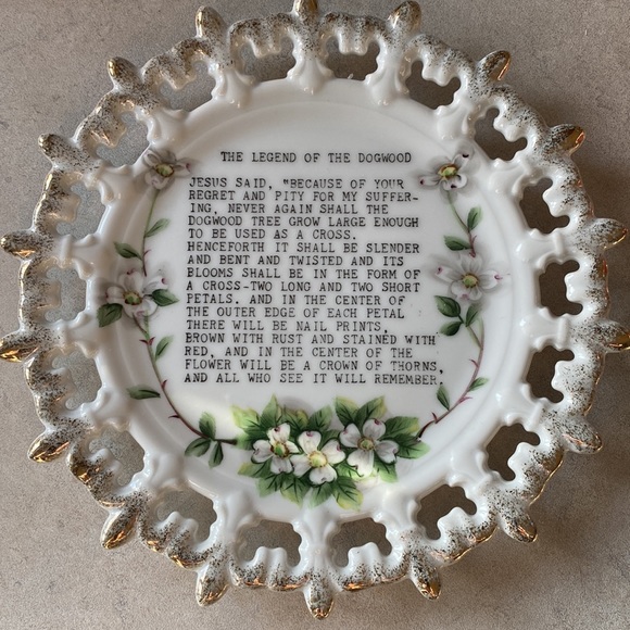 Japanese Decorative Plate “ The Legend of the Dogwood” Exc Shape No chips/cracks - Picture 2 of 7